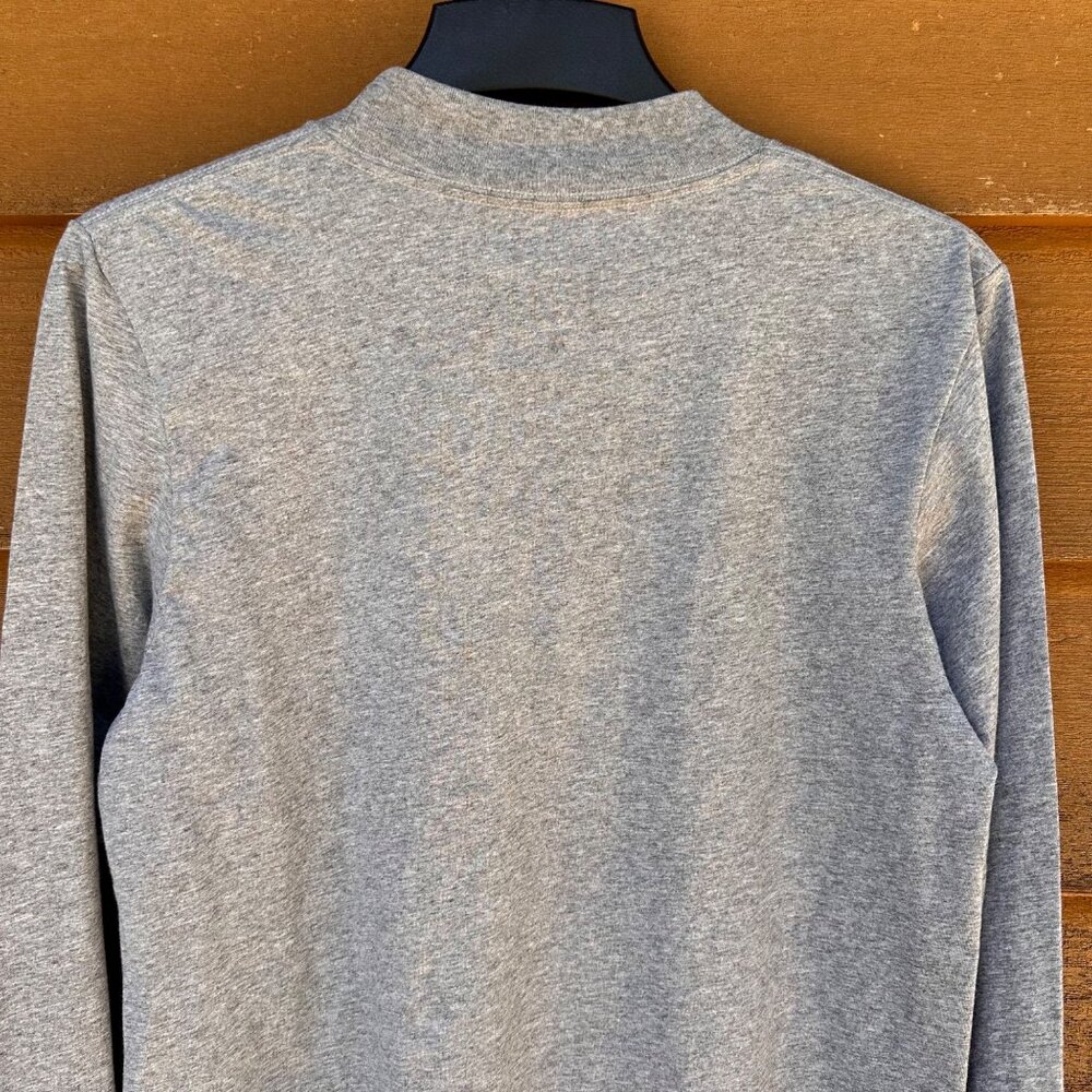 Russell Athletic Mens Medium Gray Long Sleeve Mock Neck Shirt 52% Cotton 48% Pol - Picture 8 of 9